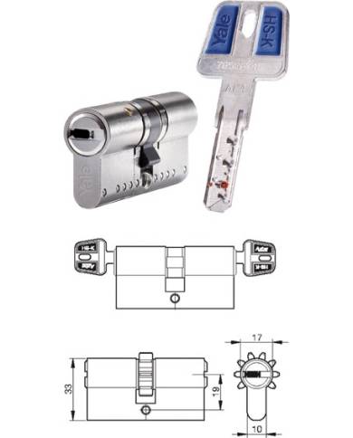 comprar Cilindro de seguridad HS-K 35X35 Latonado. HSKMOD3535L Yale de YALE - Cilindros comprar Cilindro de seguridad HS-K 35X35 Latonado. HSKMOD3535L Yale de YALE - Cilindros