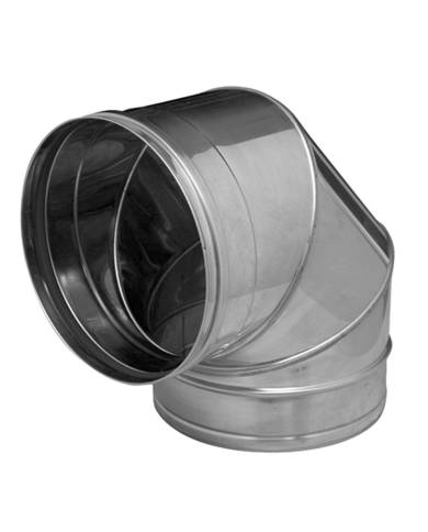 comprar Codo inox 304 de simple pared Ø100-90º con junta. Dinak de DINAK - Tubos humos simple pared