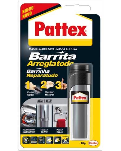 comprar Barrita Arreglatodo especial metal 48g. 1874264 Pattex de PATTEX - Colas y Adhesivos comprar Barrita Arreglatodo especial metal 48g. 1874264 Pattex de PATTEX - Colas y Adhesivos
