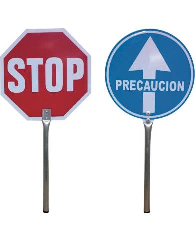 comprar Paleta señalización Pase-Stop PVC con mango de aluminio. 4950 JG de JG SEÑALIZACION - Señalización
