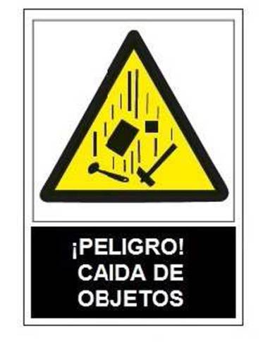 comprar Señal de Advertencia "¡Peligro! Caída de objetos" 40x30cm. JG de JG SEÑALIZACION - Señalización