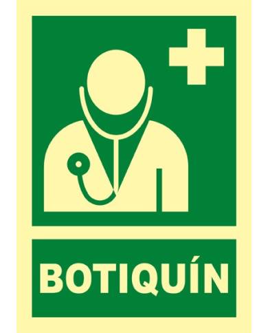 comprar Señal de Emergencia fotoluminiscente "Botiquín" 210x297mm. JG de JG SEÑALIZACION - Señalización