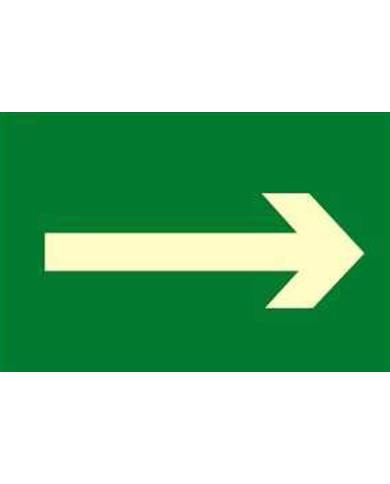 comprar Señal de Emergencia fotoluminiscente "Flecha" 297x210mm. JG de JG SEÑALIZACION - Señalización