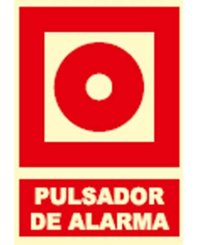 comprar Señal de Emergencia fotoluminiscente "Pulsador de alarma" 210x297mm. JG de JG SEÑALIZACION - Señalización