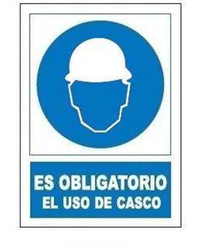 comprar Señal de Obligación "Uso obligatorio de casco" 40x30cm. JG de JG SEÑALIZACION - Señalización