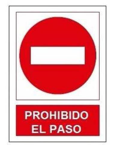 comprar Señal de Prohibición "Prohibido el paso" 40x30cm. JG de JG SEÑALIZACION - Señalización