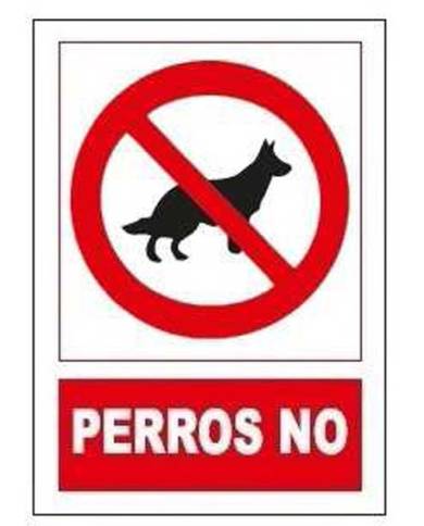 comprar Señal de Prohibición "Perros no" 40x30cm. JG de JG SEÑALIZACION - Señalización