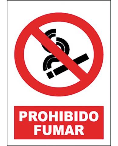 comprar Señal de Prohibición "Prohibido fumar" 40x30cm. JG de JG SEÑALIZACION - Señalización