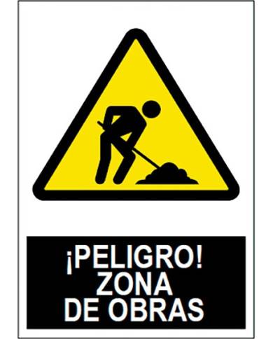 comprar Señal de Advertencia "¡Peligro! Zona de obras" 40x30cm. JG de JG SEÑALIZACION - Señalización
