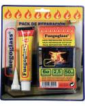 Pack reparación: Cordón negro Ø8mm + Pegamento 50ml. B0247 Fuegoglass