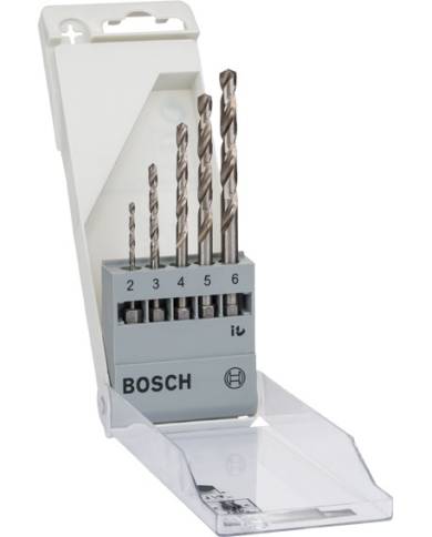 comprar Set de 5 brocas Uneo HSS-G para metal 2, 3, 4, 5 y 6 mm. 2608595517 Bosch de BOSCH - Brocas Y Coronas