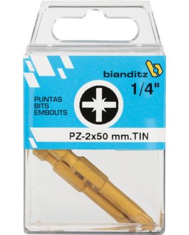 comprar 2 puntas destornillador 1/4" TIN PZ 3x50mm de BIANDITZ - Puntas comprar 2 puntas destornillador 1/4" TIN PZ 3x50mm de BIANDITZ - Puntas