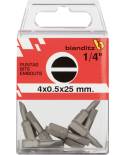 10 puntas destornillador 1/4" Plana 4.5x0.6x25mm