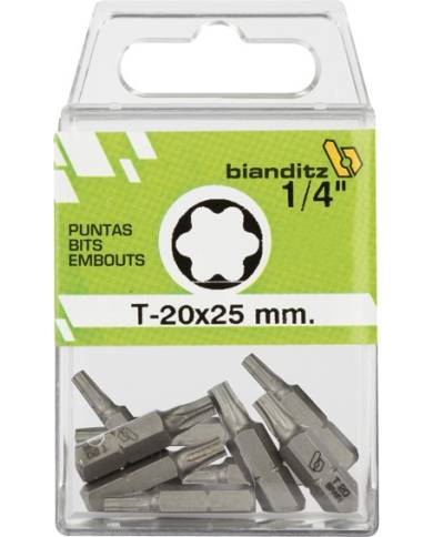 comprar 10 puntas destornillador 1/4" TX 10x25mm de BIANDITZ - Puntas comprar 10 puntas destornillador 1/4" TX 10x25mm de BIANDITZ - Puntas