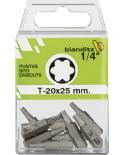 10 puntas destornillador 1/4" Plana 8x1.2x25mm