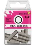 10 puntas destornillador 1/4" HEX 5x25mm