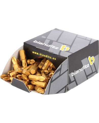 comprar Caja 100 puntas destornillador 1/4" PZ 3x25mm de BIANDITZ - Puntas comprar Caja 100 puntas destornillador 1/4" PZ 3x25mm de BIANDITZ - Puntas