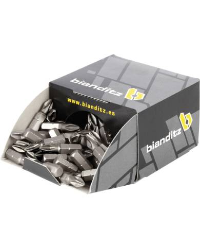 comprar Caja 100 puntas destornillador 1/4" PH 1x25mm de BIANDITZ - Puntas comprar Caja 100 puntas destornillador 1/4" PH 1x25mm de BIANDITZ - Puntas