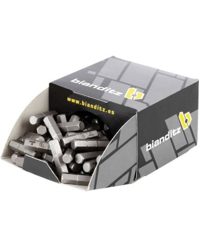comprar Caja 50 puntas destornillador 1/4" HEX 2x25mm de BIANDITZ - Puntas comprar Caja 50 puntas destornillador 1/4" HEX 2x25mm de BIANDITZ - Puntas