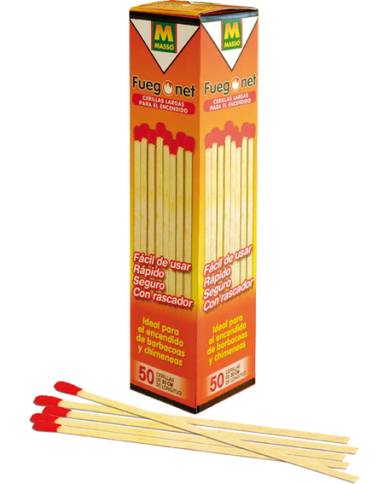 comprar 1 Caja Cerillas largas de 20cm 50 fósforos. 231124 Fuegonet (Venta expositor completo de 36 cajas) de FUEGO NET - Barbacoas comprar 1 Caja Cerillas largas de 20cm 50 fósforos. 231124 Fuegonet (Venta expositor completo de 36 cajas) de FUEGO NET - Barbacoas