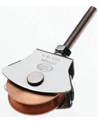 comprar Polea para tendederos inox y roldana de latón Ø39mm M6 x 50mm con tornillo y sin guías. Mod. 23 de AMIG - Accesorios