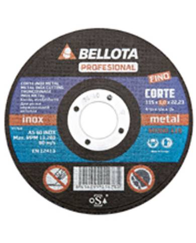 comprar Disco corte metal profesional 115x3x22mm A24RBF. 50300115 Bellota de BELLOTA - Discos corte y desbaste comprar Disco corte metal profesional 115x3x22mm A24RBF. 50300115 Bellota de BELLOTA - Discos corte y desbaste