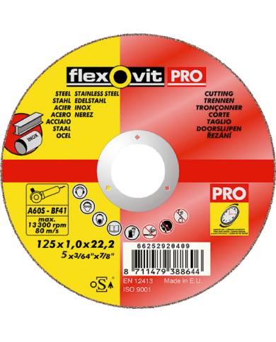 comprar Disco inox 125x1.0x22mm. A60SBF41 FlexOvit de FLEXOVIT - Discos corte y desbaste comprar Disco inox 125x1.0x22mm. A60SBF41 FlexOvit de FLEXOVIT - Discos corte y desbaste