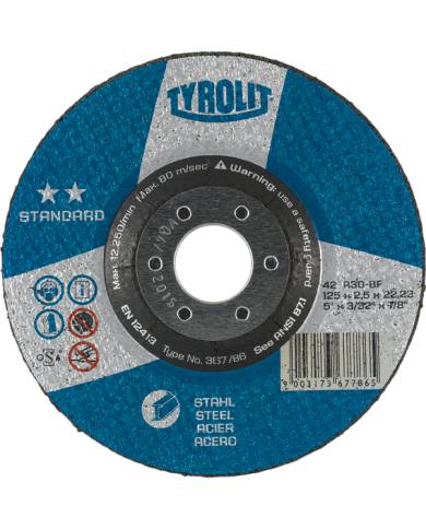 comprar Disco standard 42x A30-BF 230x3.0x22.2mm. 367803 Tyrolit de TYROLIT - Discos corte y desbaste comprar Disco standard 42x A30-BF 230x3.0x22.2mm. 367803 Tyrolit de TYROLIT - Discos corte y desbaste