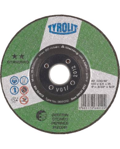 comprar Disco standard 42x C30-BF 115x2.5x22.2mm. 367782 Tyrolit de TYROLIT - Discos corte y desbaste comprar Disco standard 42x C30-BF 115x2.5x22.2mm. 367782 Tyrolit de TYROLIT - Discos corte y desbaste