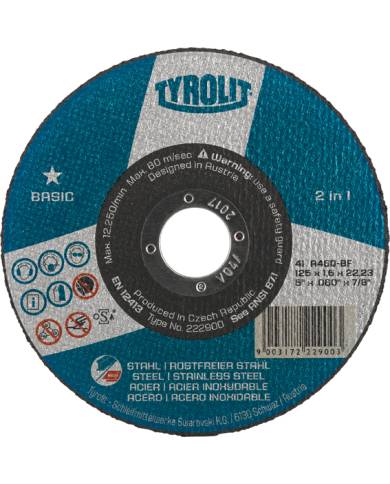 comprar Disco Basic 42C A30-BF 230x3.0x22.2mm. 222044 Tyrolit de TYROLIT - Discos corte y desbaste comprar Disco Basic 42C A30-BF 230x3.0x22.2mm. 222044 Tyrolit de TYROLIT - Discos corte y desbaste