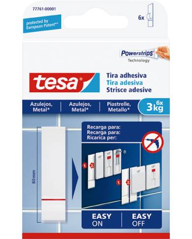 comprar Tira adhesiva SMS azulejos. Sujeción hasta 3kg. Tesa (Precio por unidad. Venta en Packs de 15) de TESA-TAPE - Cintas adhesivas comprar Tira adhesiva SMS azulejos. Sujeción hasta 3kg. Tesa (Precio por unidad. Venta en Packs de 15) de TESA-TAPE - Cintas adhesivas