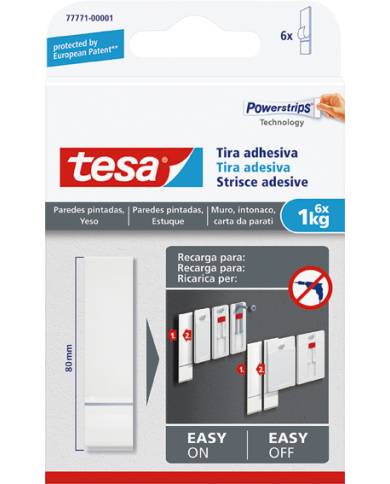 comprar Tira adhesivas SMS para pared pintadas. Sujeción hasta 1kg Precio por unidad. Venta en packs de Packs de 15) de TESA-TAPE - Cintas adhesivas comprar Tira adhesivas SMS para pared pintadas. Sujeción hasta 1kg Precio por unidad. Venta en packs de Packs de 15) de TESA-TAPE - Cintas adhesivas