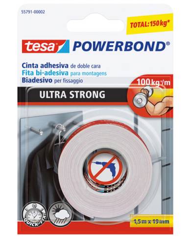 comprar Cinta doble cara Ultrastrong 55792 - 1.5m x 19mm. Tesa de TESA-TAPE - Cintas adhesivas comprar Cinta doble cara Ultrastrong 55792 - 1.5m x 19mm. Tesa de TESA-TAPE - Cintas adhesivas