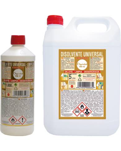 comprar 1 Bote Disolvente universal RM40 1 litro en envase de plástico. Dipistol de DIPISTOL - Disolventes comprar 1 Bote Disolvente universal RM40 1 litro en envase de plástico. Dipistol de DIPISTOL - Disolventes