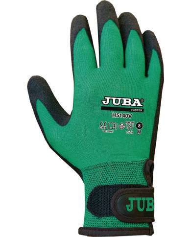 comprar Par de Guantes de nylon y PVC con velcro para jardinería. H5140V Juba (Venta en packs de 12 pares) de JUBA - Guantes