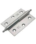 1 Bisagra desmontable inox 80x60mm Izquierda Canto cuadrado con remate. Mod 2007 Amig
