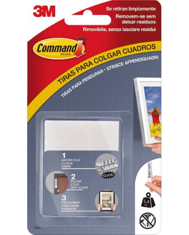 comprar Tiras Adhesivas medianas Command en blanco o negro 17201 (8 piezas) 3M de 3M - Cintas adhesivas comprar Tiras Adhesivas medianas Command en blanco o negro 17201 (8 piezas) 3M de 3M - Cintas adhesivas