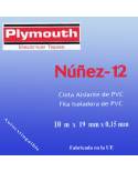 Cinta aislante de PVC Nuñez-12 25mm x 20m. Plymotuh