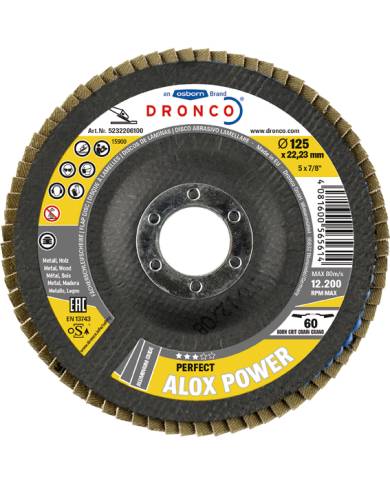 comprar Disco ALOX POWER 115x22mm GR80. 5231207100 Dronco de DRONCO - Discos corte y desbaste comprar Disco ALOX POWER 115x22mm GR80. 5231207100 Dronco de DRONCO - Discos corte y desbaste