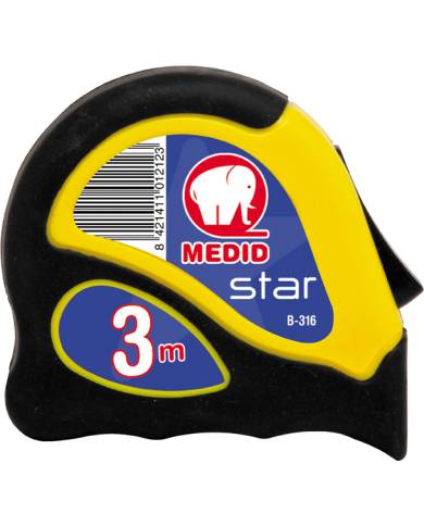 comprar Flexómetro bimaterial Star - 5 m x 25 mm con freno de MEDID - Metros, flexometros y cintas comprar Flexómetro bimaterial Star - 5 m x 25 mm con freno de MEDID - Metros, flexometros y cintas