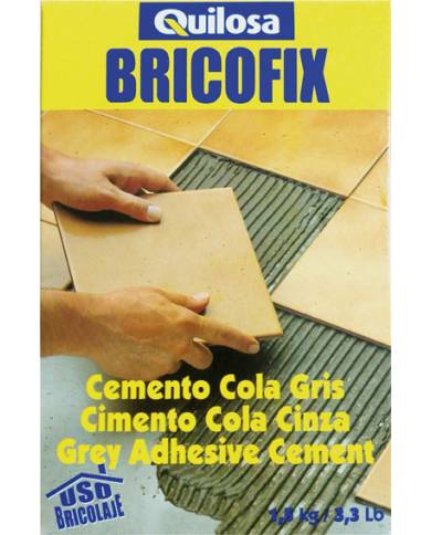comprar 1.5kg Cemento cola color gris Bricofix (Venta en packs de 10 sacos de 1.5kg) de QUILOSA - Cementos comprar 1.5kg Cemento cola color gris Bricofix (Venta en packs de 10 sacos de 1.5kg) de QUILOSA - Cementos