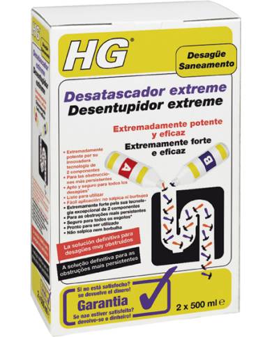 comprar Desatascador Extreme 2x500ml (1 litro). 343100109 HG de HG - Desatascadores comprar Desatascador Extreme 2x500ml (1 litro). 343100109 HG de HG - Desatascadores