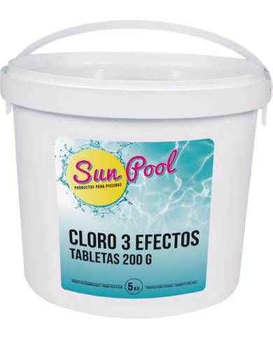 comprar Cloro 3 efectos Sun Pool. Bote 5kg en tabletas de 200g . SU0905 Quimicamp de QUIMICAMP - Químicos para piscinas comprar Cloro 3 efectos Sun Pool. Bote 5kg en tabletas de 200g . SU0905 Quimicamp de QUIMICAMP - Químicos para piscinas