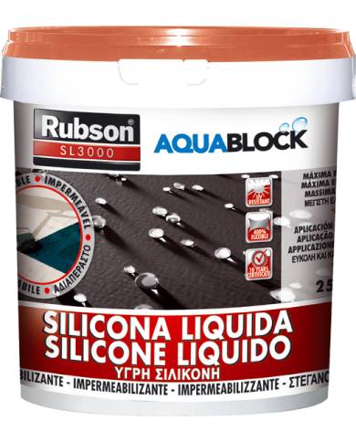 comprar Bote de 1Kg Silicona líquida Aquablock Rubson (Unidad mínima de compra 4 botes) de RUBSON - Siliconas y masillas
