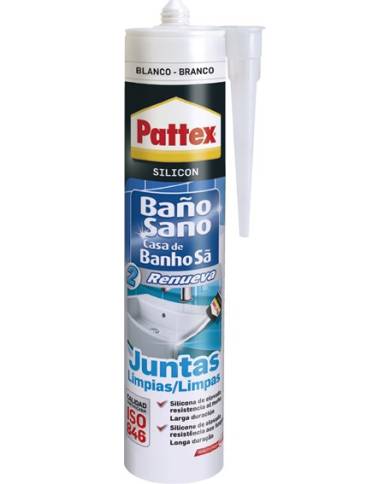 comprar Silicona Baño Sano: baños y cocinas. Resistente al moho Blanca o Transparente 280ml. Patex de PATTEX - Siliconas y masillas