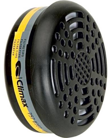 comprar 1 Filtro 757 B1-E1 para mascarilla 762 y 820 gases y vapores inorgánicos. Climax (Venta en packs de 6 filtros) de CLIMAX - Respiratoria