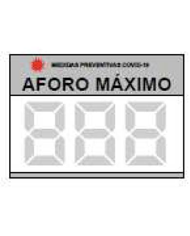 comprar Señal aforo máximo COVID-19 40x30cm. JG de JG SEÑALIZACION - Señalización