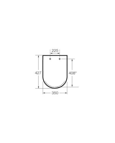 comprar Asiento Y Tapa Supralit® Caída Amortiguada Inodoro Compacto The Gap Square Compact. A80173200B Roca de ROCA - Sanitarios