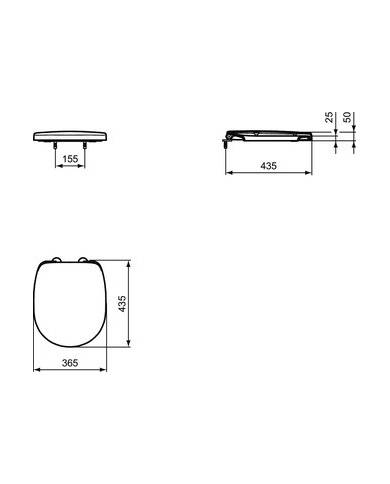comprar Tapa / Asiento para inodoro modelo: Connect Space Asiento. Ideal Standard de Ideal Standard - Oulet