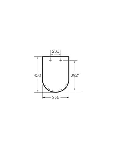 comprar Tapa y asiento con caída amortiguada SoftClose® para inodoro compacto Dama Compact. A80178C004 Roca de ROCA - Sanitarios